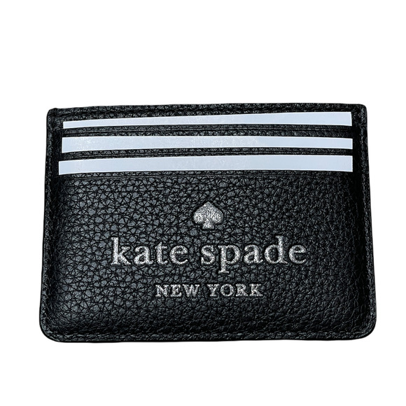 kate spade Handbags - Kate Spade glitter on small slim card holder Black
